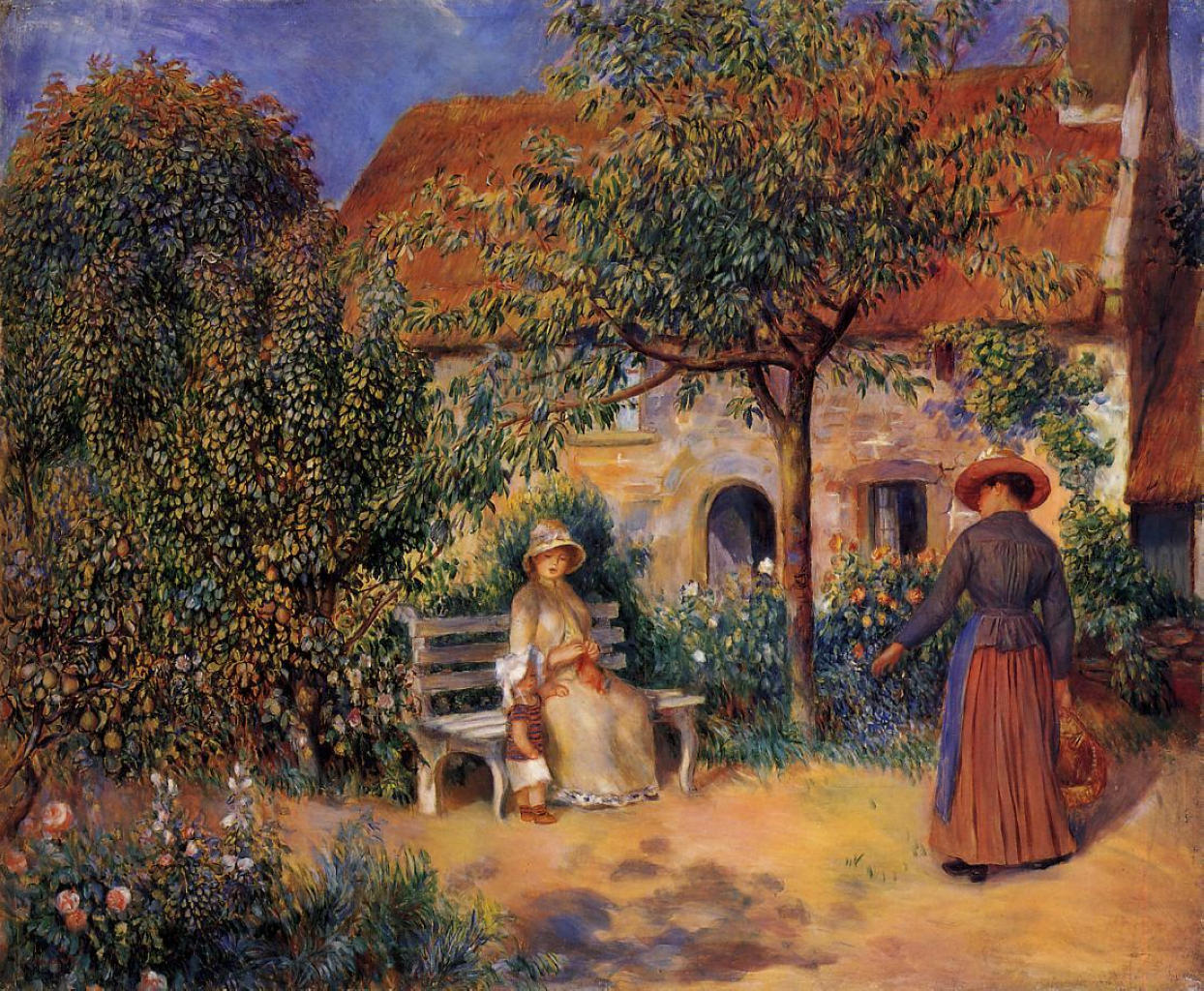 Garden Scene in Brittany - Pierre-Auguste Renoir painting on canvas